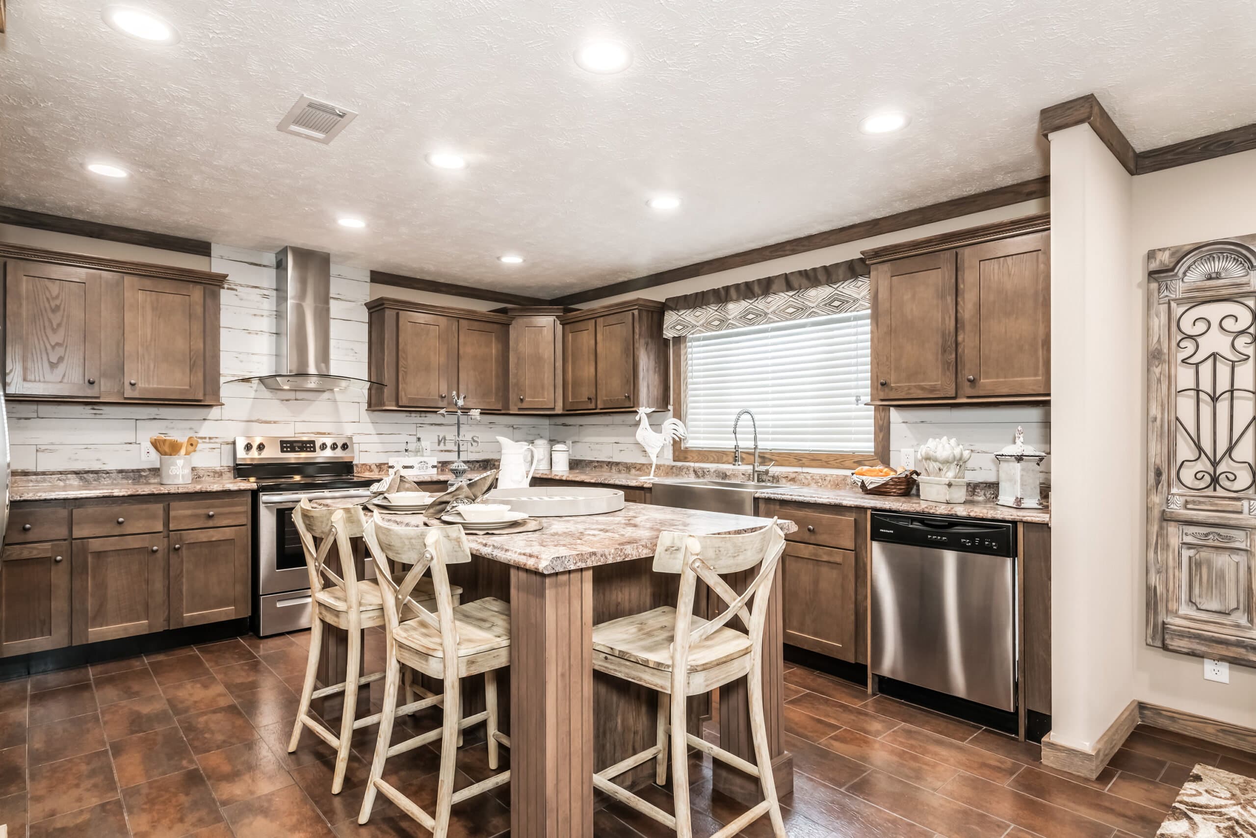 The rock kitchen home features