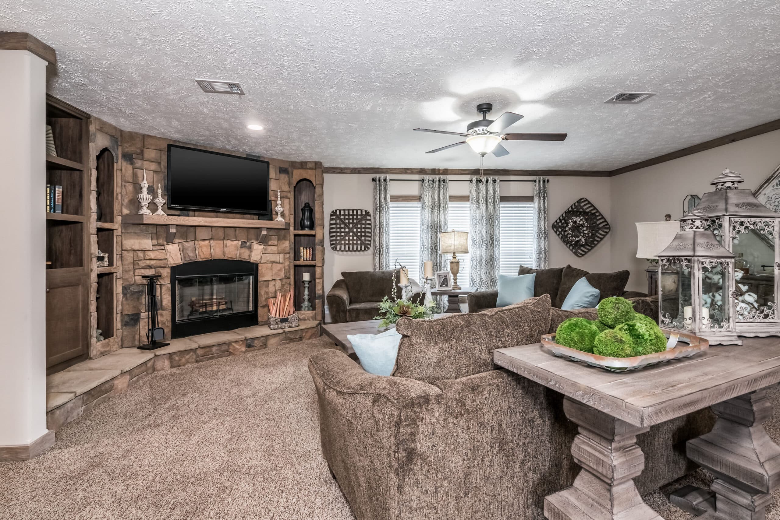 The rock interior home features